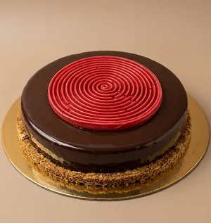 Entremet framboise chocolat